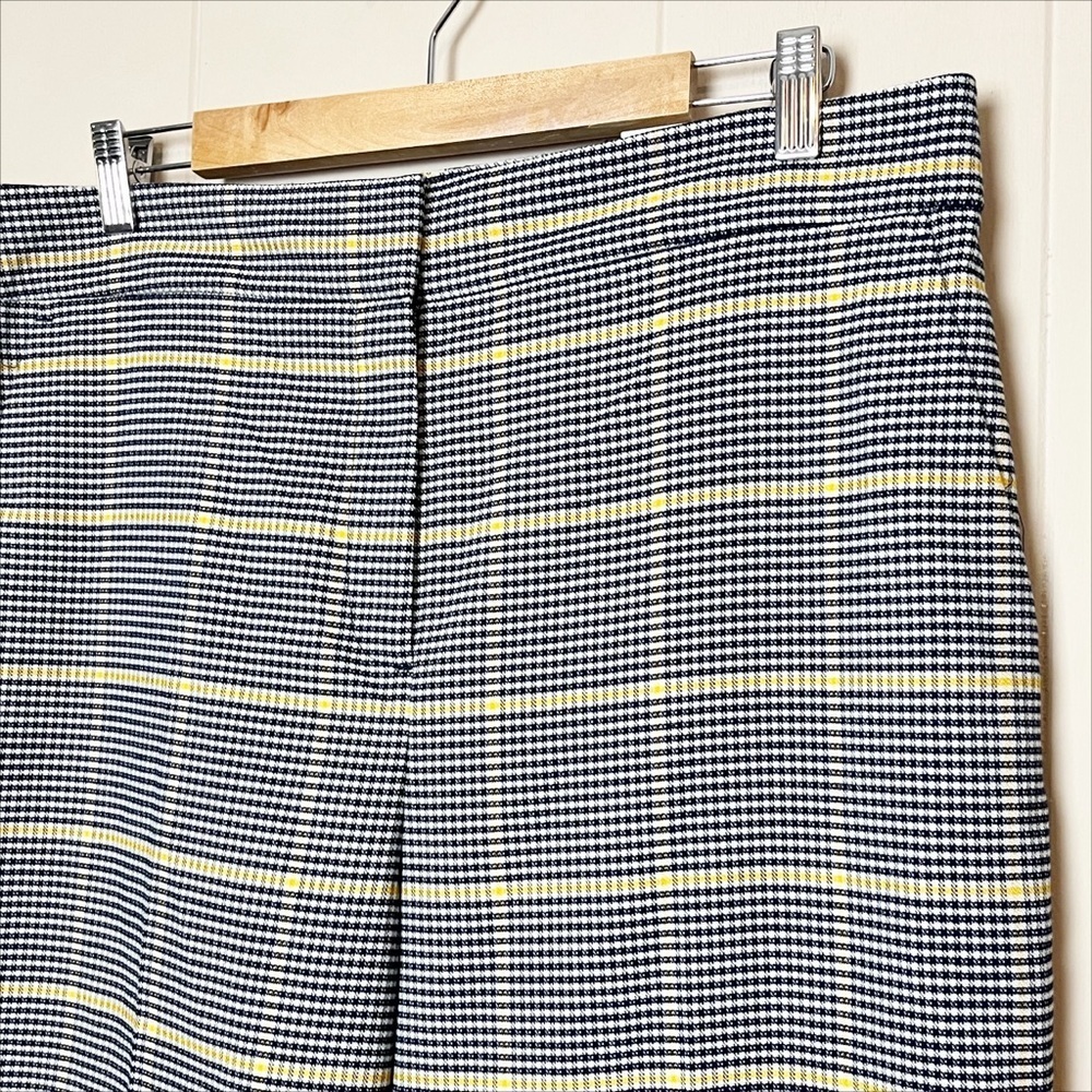 Ann Taylor NWT‎ Slim Wide Leg Pants 14 houndstooth plaid high rise waist career - Picture 2 of 9